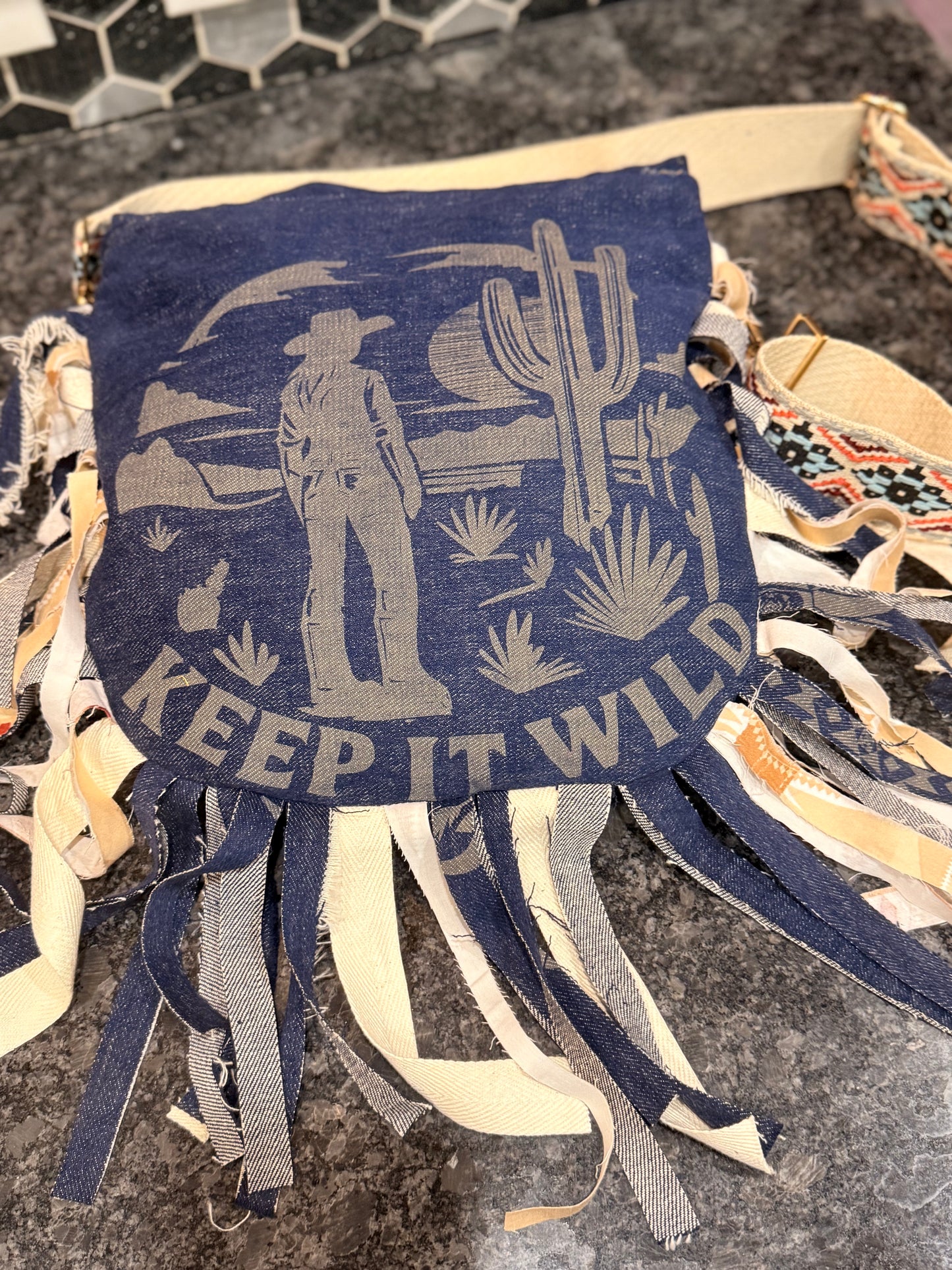 Wild Denim Slouch Bag