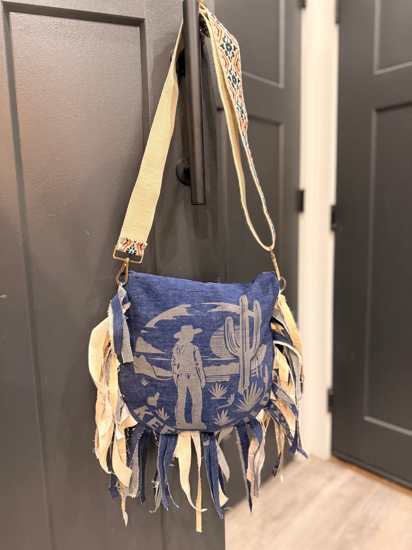 Wild Denim Slouch Bag